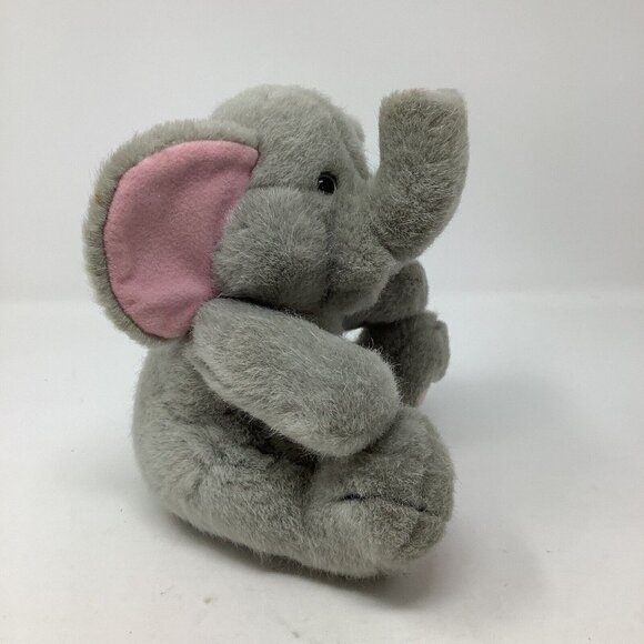 Dakin Elephant Gray Pink Ears Plush Stuffed Animal Vintage 1993 - Picture 1 of 8